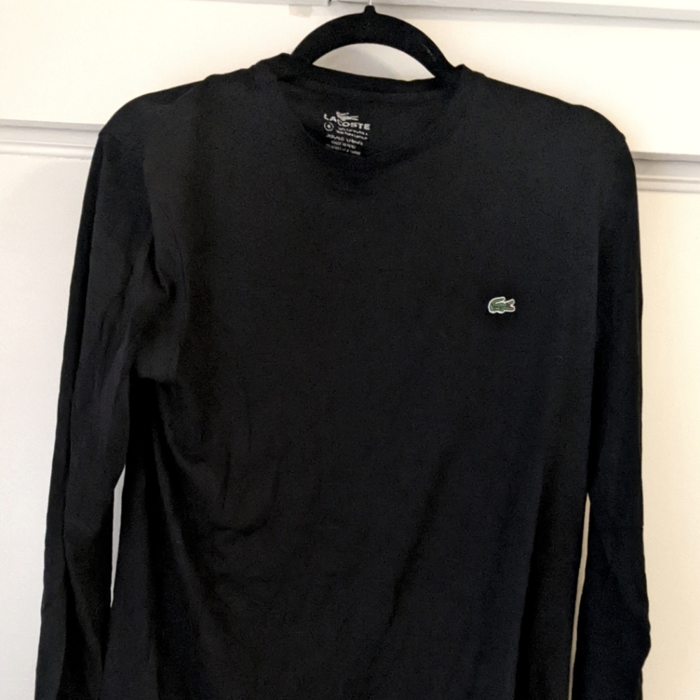 Lacoste long sleeve tee Pima cotton